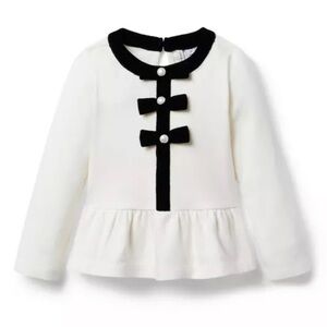 Janie + Jackie | Velvet Bow Peplum Top | size 5